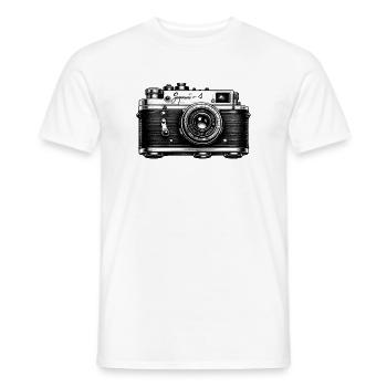 Vintage-Kamera-Skizze - Männer T-Shirt - Weiß - Vorne - AI Model Male 178 dark (178cm)