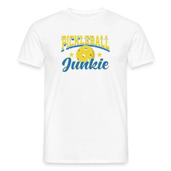 Pickleball Junkie Retro Sports Design - Männer T-Shirt - Weiß - Vorne - AI Model Male 178 dark (178cm)