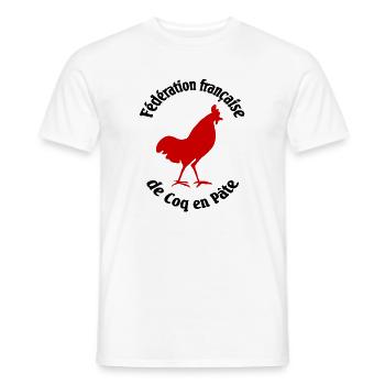 French Federation of Cockerel in Paste - Men's T-Shirt - white - Front - AI Model Male 178 dark (178cm)