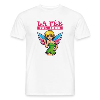 Rebel Fairy The Fairy Who Doesn't Shit - Men's T-Shirt - white - Front - AI Model Male 178 dark (178cm)