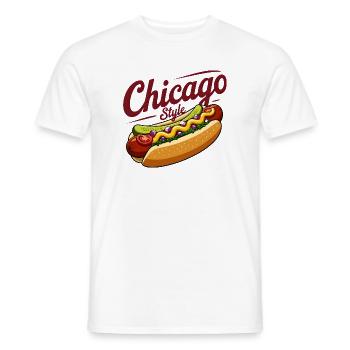 Klassisches Hotdog-Futterdesign im Chicago-Stil - Männer T-Shirt - Weiß - Vorne - AI Model Male 178 dark (178cm)