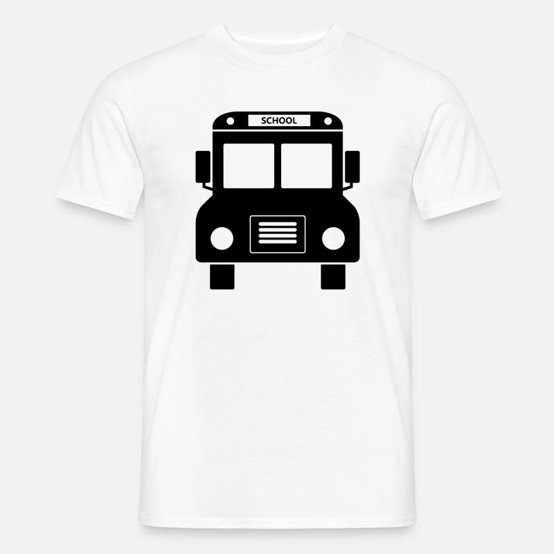 Schulbusfront - Männer T-Shirt - Weiß