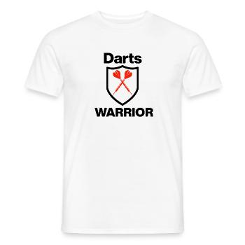 Guerrier des fléchettes – Édition Bouclier, Darts Junkie, 180 - T-shirt homme - blanc - Devant - AI Model Male 178 dark (178cm)