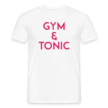 Gym & Tonic - Men's T-Shirt - white - Front - AI Model Male 178 dark (178cm)