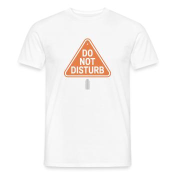 Do Not Disturb Sloth Anti Social - Men's T-Shirt - white - Front - AI Model Male 178 dark (178cm)