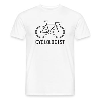 cyclologue - T-shirt homme - blanc - Devant - AI Model Male 178 dark (178cm)