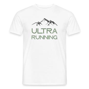 Ultra Running - Men's T-Shirt - white - Front - AI Model Male 178 dark (178cm)