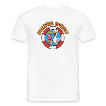Küstenbandit Möwe Stiehlt Eis - Men's T-Shirt - white - Front - AI Model Male 178 dark (178cm)