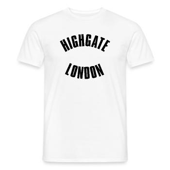 Night Gate London Emblem - Men's T-Shirt - white - Front - AI Model Male 178 dark (178cm)