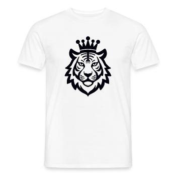 Tiger mit Krone König der Wildnis - Männer T-Shirt - Weiß - Vorne - AI Model Male 178 dark (178cm)