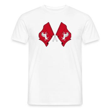 Two crossed flags Kent - Men's T-Shirt - white - Front - AI Model Male 178 dark (178cm)