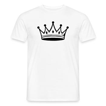Crown King Symbol - Men's T-Shirt - white - Front - AI Model Male 178 dark (178cm)