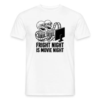 Fright Night Horror Movie Night Design - Men's T-Shirt - white - Front - AI Model Male 178 dark (178cm)
