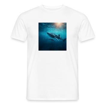 Walhai Mutter mit Baby Unterwasser Natur - Männer T-Shirt - Weiß - Vorne - AI Model Male 178 dark (178cm)