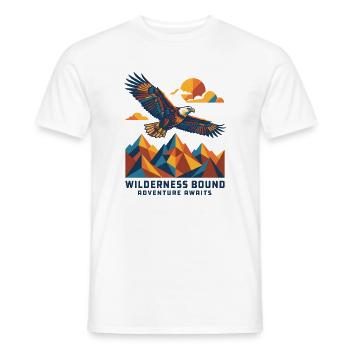 Wilderness Bound - Adventure awaits - Männer T-Shirt - Weiß - Vorne - AI Model Male 178 dark (178cm)