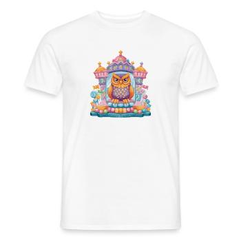 Sugar King Owl Throne - Men's T-Shirt - white - Front - AI Model Male 178 dark (178cm)