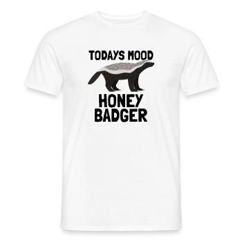 Honey Badger Today's Mood - Männer T-Shirt - Weiß - Vorne - AI Model Male 178 dark (178cm)