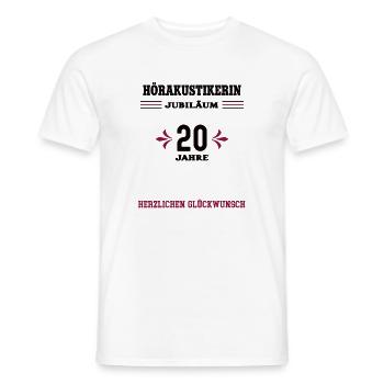 Acoustique d’appareils auditifs 20e anniversaire collègue 20e anniversaire - T-shirt homme - blanc - Devant - AI Model Male 178 dark (178cm)