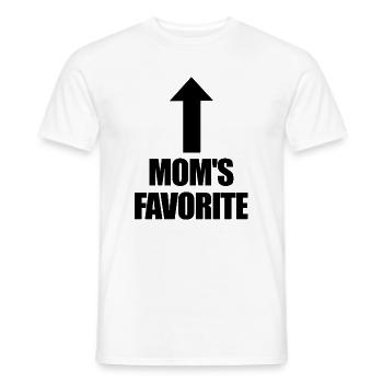 Favorite Child Mom's Darling I'm Mom's Favorite - Men's T-Shirt - white - Front - AI Model Male 178 dark (178cm)