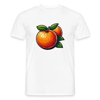Oranges cartoon éclatantes - T-shirt homme - blanc - Devant - AI Model Male 178 dark (178cm)