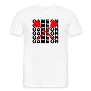 On y va : Attaque à la fléchette ! CENT QUATRE-VIS, flèches rouges - T-shirt homme - blanc - Devant - AI Model Male 178 dark (178cm)
