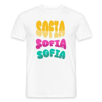 Sofia Name - Men's T-Shirt - white - Front - AI Model Male 178 dark (178cm)