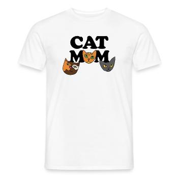 Three Cat Faces in Bold Palette - Men's T-Shirt - white - Front - AI Model Male 178 dark (178cm)