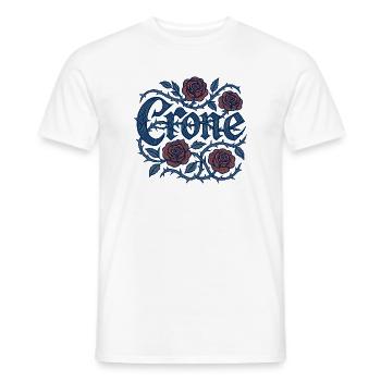 George Roses with Thorny Vines - Men's T-Shirt - white - Front - AI Model Male 178 dark (178cm)