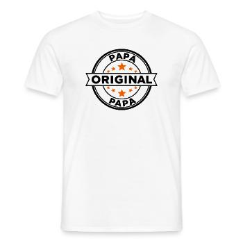Sternenring Muster Papa - Männer T-Shirt - Weiß - Vorne - AI Model Male 178 dark (178cm)