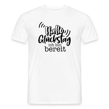 Lucky day - Men's T-Shirt - white - Front - AI Model Male 178 dark (178cm)