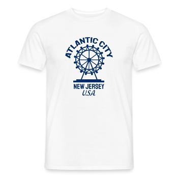 Atlantic City - Est. 1854 - New Jersey - USA - Men's T-Shirt - white - Front - AI Model Male 178 dark (178cm)