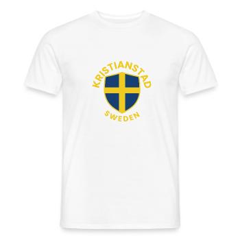 Kristianstad Shield Schweden - Männer T-Shirt - Weiß - Vorne - AI Model Male 178 dark (178cm)