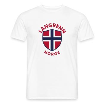 Cross-country skiing Norway emblem - Men's T-Shirt - white - Front - AI Model Male 178 dark (178cm)