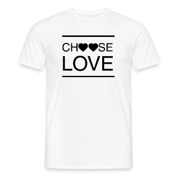 ChooseLove - Men's T-Shirt - white - Front - AI Model Male 178 dark (178cm)