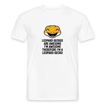 Leopardgecko - Men's T-Shirt - white - Front - AI Model Male 178 dark (178cm)