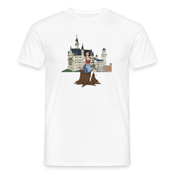 Bavarian pin-up for Neuschwanstein - Men's T-Shirt - white - Front - AI Model Male 178 dark (178cm)