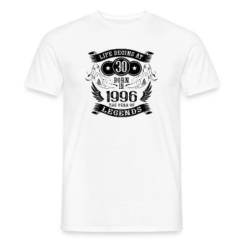 30th Birthday Life Angel Vintage 1996 Legends - Men's T-Shirt - white - Front - AI Model Male 178 dark (178cm)