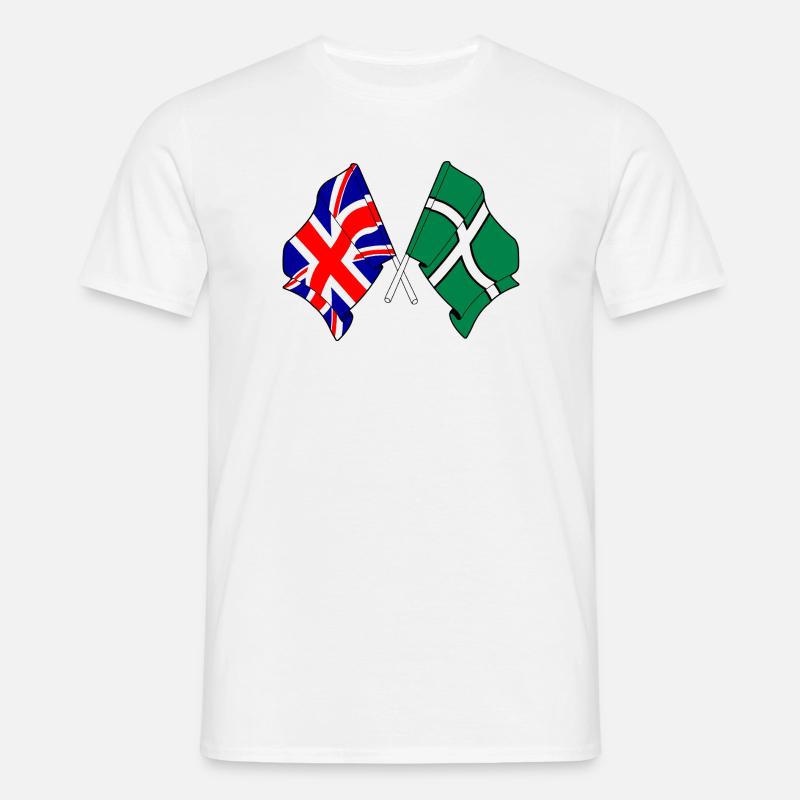 Devon & Great Britain Cross - Männer T-Shirt - Weiß