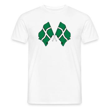 Drapeaux croisés du Devon - T-shirt homme - blanc - Devant - AI Model Male 178 dark (178cm)