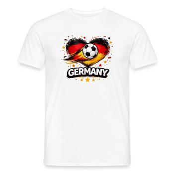 Allemagne Love – Heart Football Design 2026 - T-shirt homme - blanc - Devant - AI Model Male 178 dark (178cm)