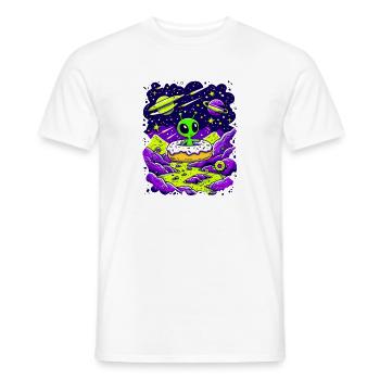 Außerirdischer Donut im Sternenland - Männer T-Shirt - Weiß - Vorne - AI Model Male 178 dark (178cm)