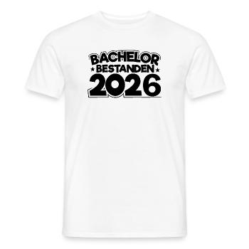 Bachelor 2026 Graduation Graduation - Men's T-Shirt - white - Front - AI Model Male 178 dark (178cm)