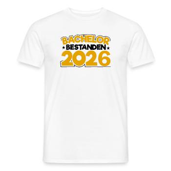 Bachelor 2026 Graduation Graduation - Men's T-Shirt - white - Front - AI Model Male 178 dark (178cm)