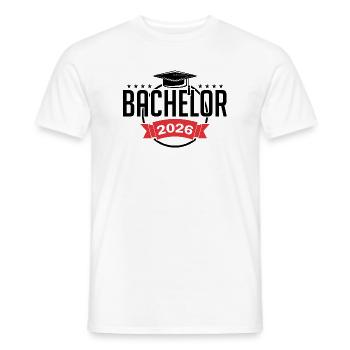 Bachelor 2026 Graduation Graduation - Men's T-Shirt - white - Front - AI Model Male 178 dark (178cm)