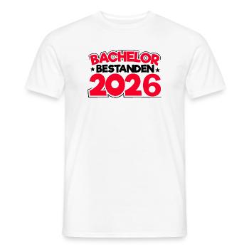 Bachelor 2026 Graduation Graduation - Men's T-Shirt - white - Front - AI Model Male 178 dark (178cm)