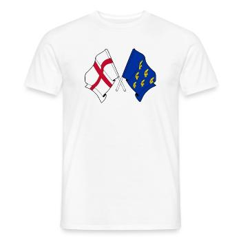 Gekreuzte Flaggen West Sussex & England - Männer T-Shirt - Weiß - Vorne - AI Model Male 178 dark (178cm)