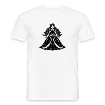 princess - Men's T-Shirt - white - Front - AI Model Male 178 dark (178cm)