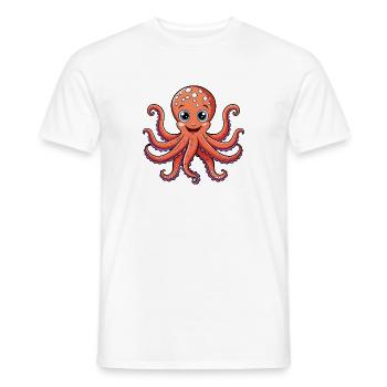 Octopus - Men's T-Shirt - white - Front - AI Model Male 178 dark (178cm)