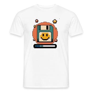 Floppy Disk Retro Internet - Männer T-Shirt - Weiß - Vorne - AI Model Male 178 dark (178cm)