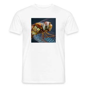 Extremes Libellen Makro Porträt Wildlife Grafik - Männer T-Shirt - Weiß - Vorne - AI Model Male 178 dark (178cm)